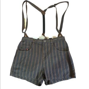 NWT Diesel shorts with suspenders